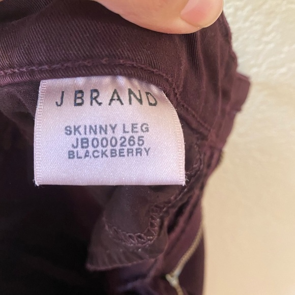 J.‎ Brand Blackberry Corduroy Skinny Pants Size 27 - Picture 11 of 12